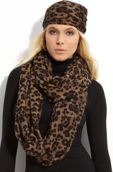 michael kors leopard hat|michael kors scarf women.